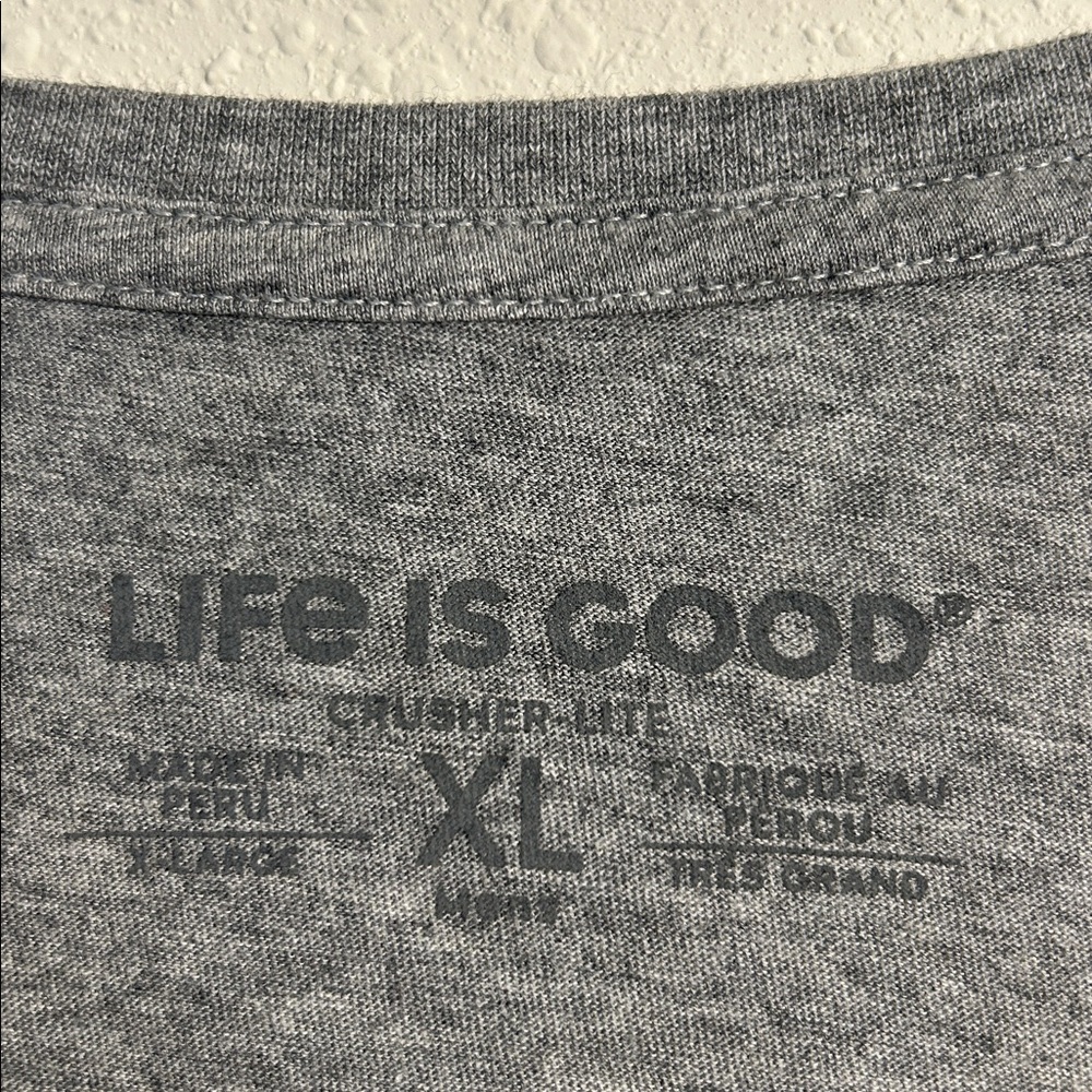 Life is Good Grateful Dad Gray Long sleeve Crusher T-Shirt Size XL - Picture 3 of 11